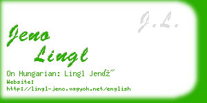 jeno lingl business card